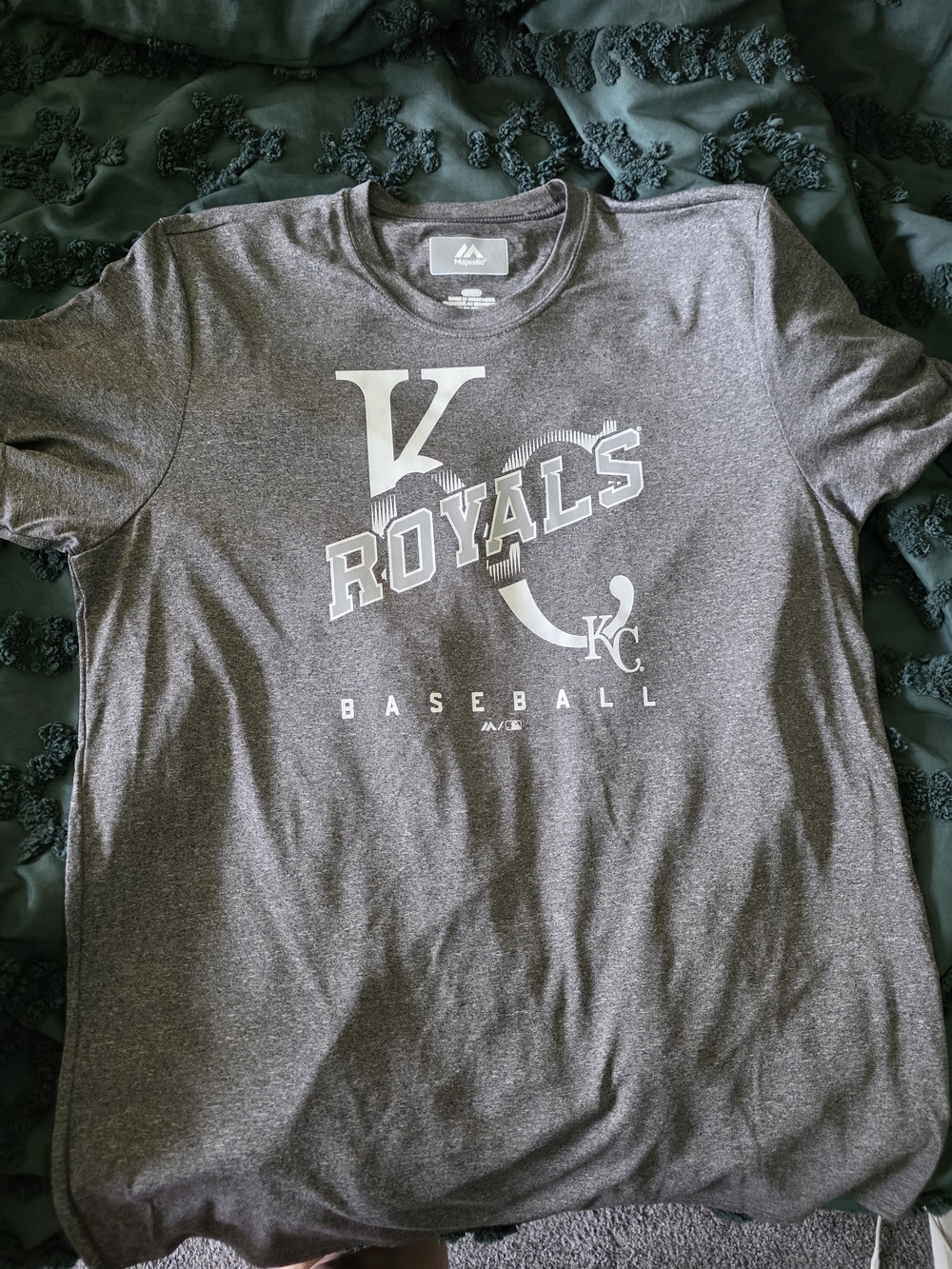 Majestic Gray Kansas City Royals Graphic Tee